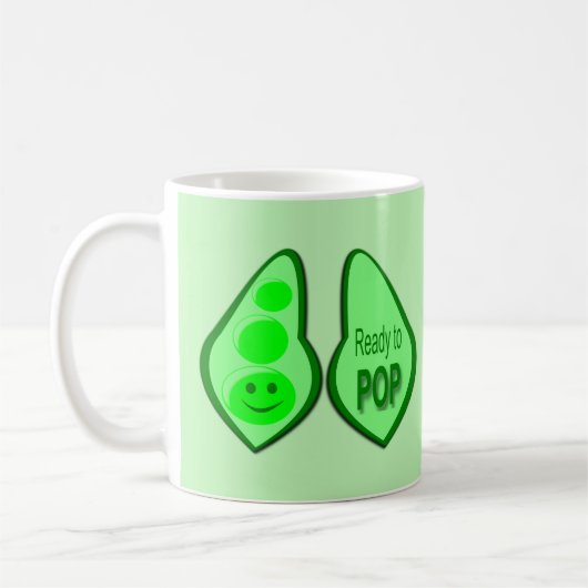 Mug Pois Vert Grossesse Prêt à éclore (Gauche)