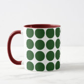 Mug Pois verts en blanc (Gauche)