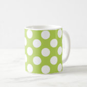 Mug Pois verts, Motif à points Polka, points, pointill (Devant droit)