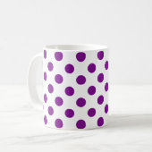 Mug Pois violets et blancs (Devant gauche)