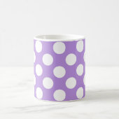 Mug Pois violets, Motif Pointe Polka, Votre Nom (Centre)