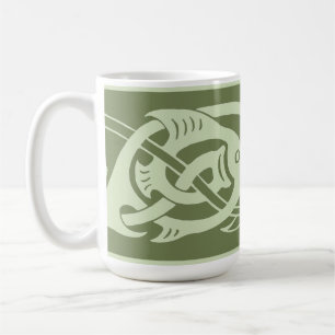 Mug Poisson à nouer celtique en vert