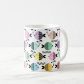 Mug Poisson abstrait sans couture scandinave moderne m (Devant droit)