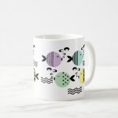 Mug Poisson abstrait sans couture scandinave moderne m (Devant droit)