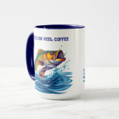 Mug Poisson amusant sur le café de bobine (Devant gauche)