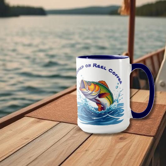Mug Poisson amusant sur le café de bobine