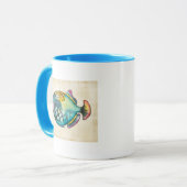Mug Poisson Aquarium bleu et violet (Devant gauche)