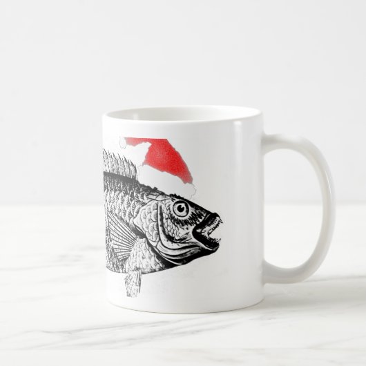Mug Poisson avec Santa HAt (Droite)