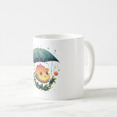 Mug Poisson ballon journée pluvieuse avec parapluie (Devant droit)