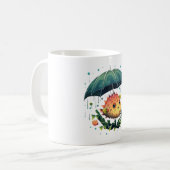 Mug Poisson ballon journée pluvieuse avec parapluie (Devant gauche)