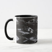 Mug Poisson blanc fossile sur Arrière - plan noir (Gauche)