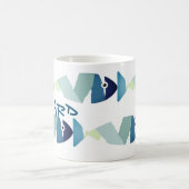 Mug Poisson bleu de natation Abstraite (Centre)