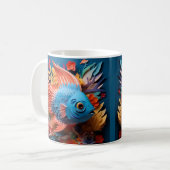 Mug Poisson bleu imprimé 3D Tropical (Devant gauche)