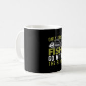 Mug Poisson-cadeau Fisher Aller Avec Le Flux (Devant gauche)
