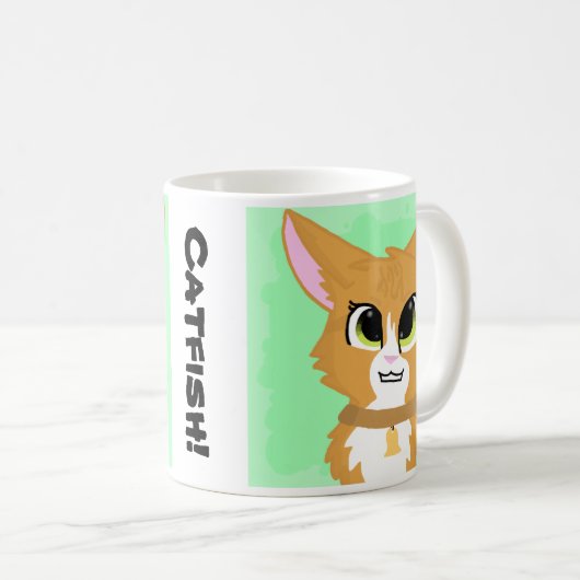 Mug Poisson-chat le chat (Devant droit)