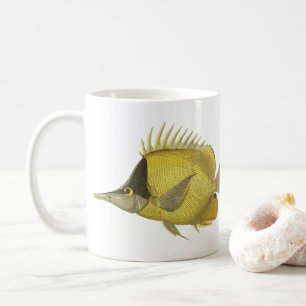 Mug Poisson Chelmon Longirostris Tropical Jaune, Poiss