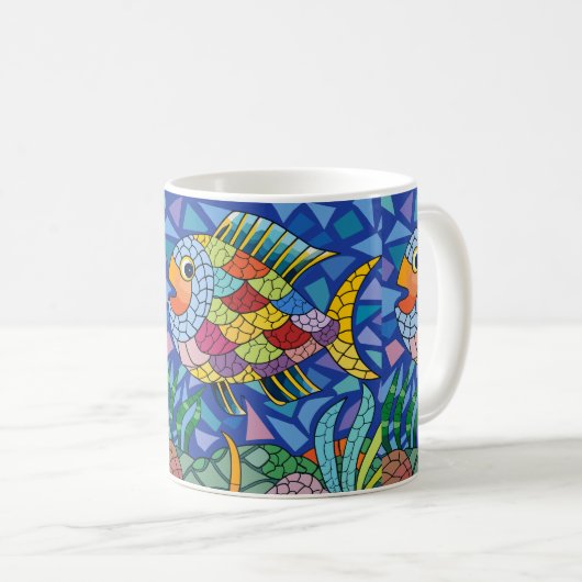 Mug poisson coloré (Devant droit)