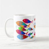 Mug Poisson coloré Texte personnalisé (Gauche)