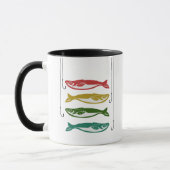 Mug Poisson couleur avec crochets de poisson (Gauche)