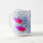 Mug Poisson dans une mer mousseuse Illustré (Devant gauche)