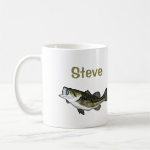 Mug Poisson de basse de dessin personnalisé