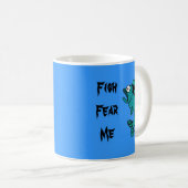 Mug Poisson de basse effrayée Craignez moi (Devant droit)