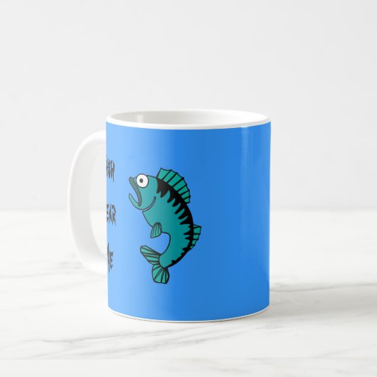 Mug Poisson de basse effrayée Craignez moi (Devant gauche)