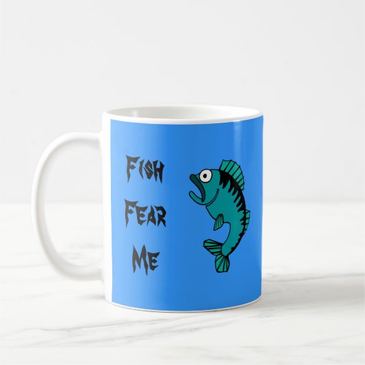 Mug Poisson de basse effrayée Craignez moi (Gauche)