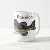 Mug Poisson de basse personnalisé (Devant droit)