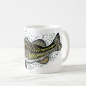 Mug Poisson de basse russe personnalisé (Devant droit)