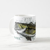 Mug Poisson de basse russe personnalisé (Devant gauche)