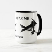 Mug Poisson de nom et de texte personnalisés (Devant droit)