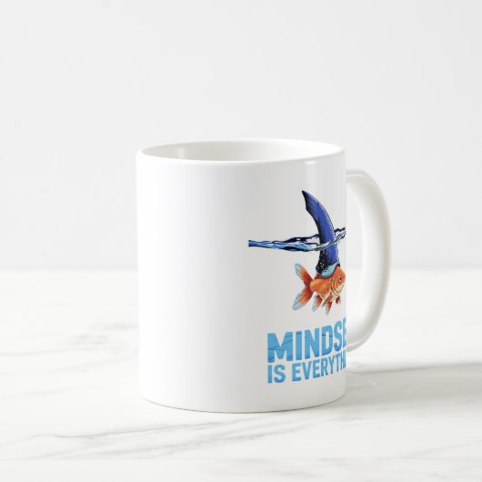 Mug "Poisson d'or à menton de requin - Motivation insp (Devant droit)