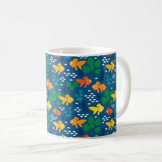 Mug Poisson d'or dans l'aquarium (Devant droit)