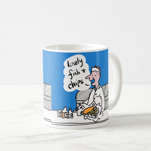Mug Poisson et chips (Devant droit)