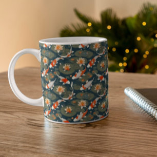 Mug Poisson et lotus Musique à fleurs