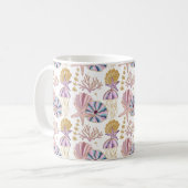 Mug Poisson-étoile personnalisé Coquille bleu violet r (Devant gauche)