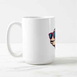 Mug "Poisson funky avec autocollant de lunettes de sol