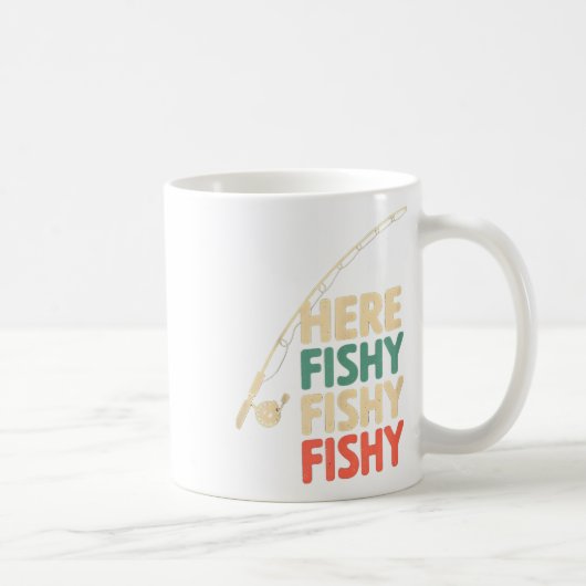 Mug Poisson ici amusant Conception de pêche B Poisson  (Droite)