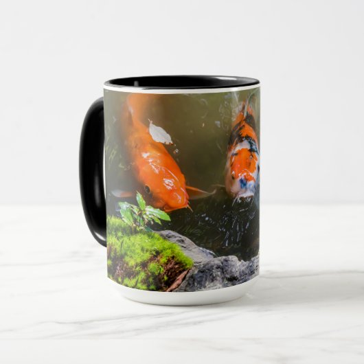 Mug Poisson Koi dans un étang (Devant gauche)