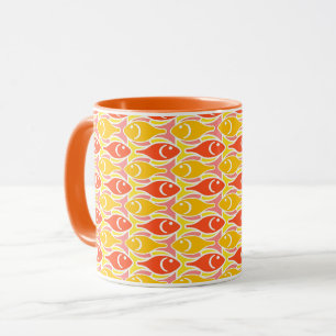 Mug Poisson Modernité du milieu du siècle, orange tang