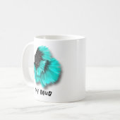 Mug Poisson noir et Turquoise Betta (Devant gauche)