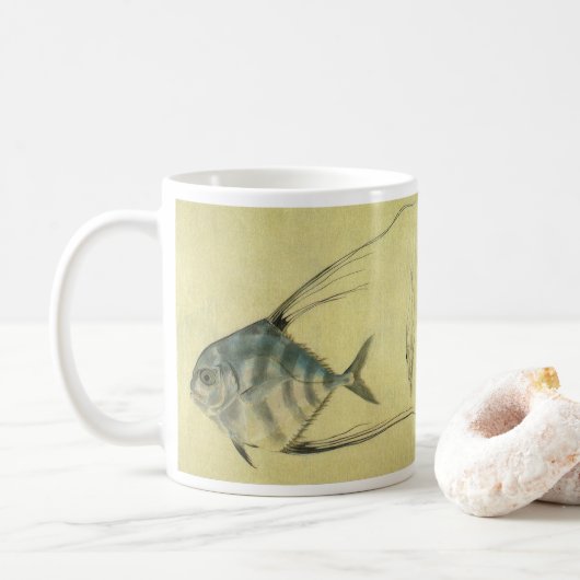 Mug Poisson Pompano Africain, Carangue à filaments vin (Avec donut)