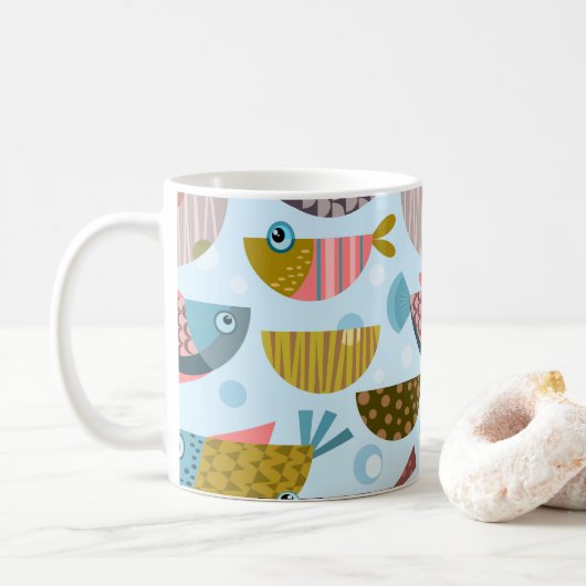 Mug Poisson rétro (Avec donut)