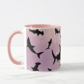 Mug Poisson rose sur galaxie dégradée Espace (Gauche)