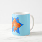 Mug Poisson rouge avec des étoiles (Devant droit)
