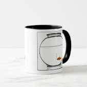 Mug Poisson rouge dans la cuvette (Devant droit)