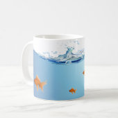 Mug Poisson rouge sous l'aquarium de l'eau (Devant gauche)