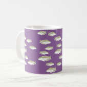Mug Poisson sur violet (Devant gauche)