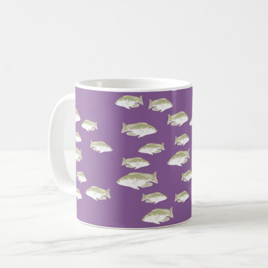 Mug Poisson sur violet (Devant gauche)